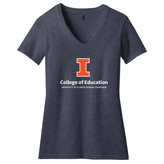 UIUC College of Education: Ladies V-Neck T-Shirt
